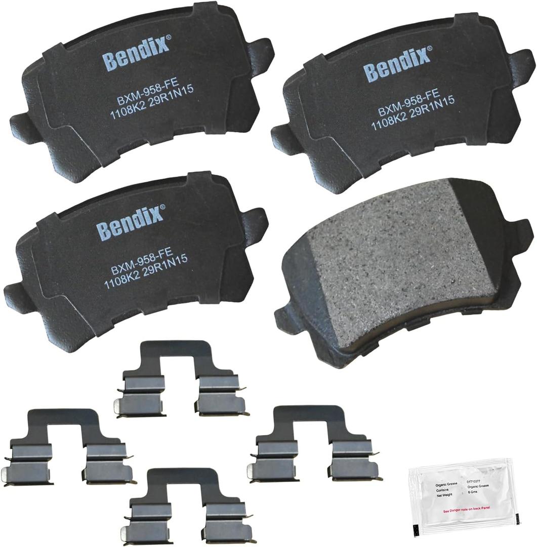 Bendix Priority1 CFM1108K2 Semi-Metallic Rear Brake Pads for Select Models Volkswagen Bora, CC, Eos, Golf, Golf City, R, GTI, Jetta, Passat, Passat R32, Rabbit, Tiguan, Tiguan Limited