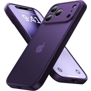 Eastinbox for iPhone 17 Pro Max Case [Full Camera Protection] [Military Grade Shockproof], Anti-Slip Protective Phone Cover, Slim Translucent i Phone17 Pro Max Phone Case 6.9", Frosted Purple