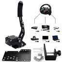 CNRAQR PC/PS4/PS5 Racing Game USB Handbrake 16Bit SIM for Racing Games, Compatible with Logitech G29 Simulate Linear Handbrake Realize Switch ControlWith Fixing Clip and Plate (Black)