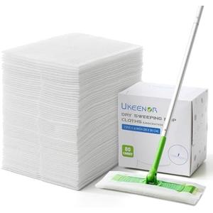 UKEENOR Dry Mop Refills - 160 Count Disposable Dusting Cloths - Electrostatic Cloths - 7.9"x11.6" Box Packing