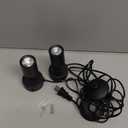 SUNVIE 2 Pack LED 120V SpotLights Indoor, 3W Up Lights Floor Spotlight, 3000K Uplights Indoor Accent Lighting for Plants Pictures Artwork, 5.9 FT Cord with Foot Switch
