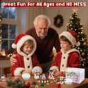 12 Pack Snowman Kits,Fun Build a Snowman Craft for Kids Gifts Winter Family Activity, Christmas Making Snowmen Kit with 12 Scarves, 12 Santa Hats