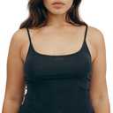 Organic Basics Womens Core Organic Cotton Cropped Singlet Camisole Top (Small, Black)