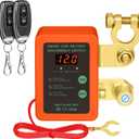 Smart Battery Disconnect Switch with LED Indicator - 12V 240A Remote Control Kill Switch, Anti-Theft Protection & Prevents Battery Drain, for Cars Trucks RVs Marine Vehicles (orange)