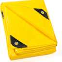 GUARD SHIELD Yellow Tarp 16x20 Feet Tarps High Visibility Outdoor Poly Cover Lightweight 6mil