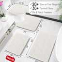 OLANLY Bathroom Rugs 30x18, Extra Soft Absorbent Chenille Bath Rugs, Rubber Backing Quick Dry, Machine Washable Bath Mats for Bathroom Floor, Tub and Shower, Home Decor Accessories, Ivory