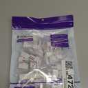 VCE RJ45 Cat6A Keystone Jack UL Listed 25-Pack, 10 Gbps Slim Profile Modular Ethernet Jacks Insert 110-Type UTP 90-Degree, White