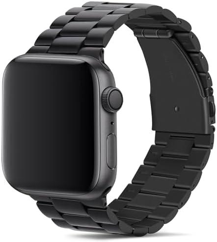 Tasikar Band Compatible with Apple Watch Band 42mm (Series 10) 41mm 40mm 38mm Premium Stainless Steel Metal Replacement Strap Compatible with Apple Watch SE Series 10 9 8 7 6 5 4 3 2 1 (Black)