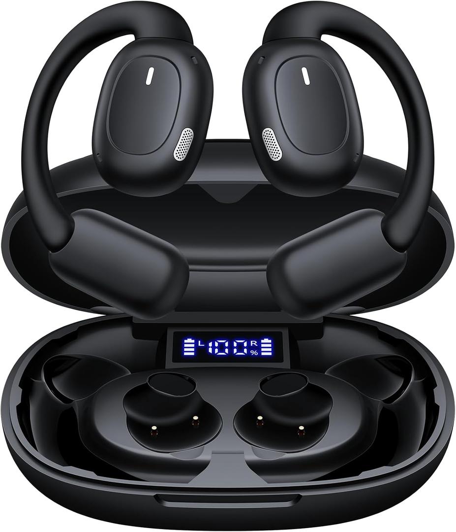 AI Translation Earbuds Real Time 164 Languages Translator Earbuds with 80H Play Time 3 in 1 Open-Ear Translation Headphones with Audio & Video Translation for Travel Business Meeting Learning (Black)