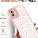 ZIYE for iPhone 12 Case Pink Leopard Pattern Phone Case with Camera Protection,TPU Silicone Rubber Protective Cover Cheetah Design Cases Compatible with iPhone 12 6.1 Inch