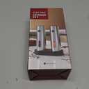 CIRCLE JOY Rechargeable Electric Salt and Pepper Grinder Set, 2-speed Stainless Steel Automatic Pepper Mill Grinder w/Charging Base, Adjustable Coarseness, LED Light, 110ml Large Capacity Top Fill