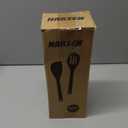 HAKSEN Wooden Spoons for Cooking, 10PCS Natural Acacia Wood Kitchen Utensils Set, Wooden Utensil Set for Nonstick Cookware, Smooth Finish, Sturdy & Durable