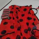 Zhanmai Halloween Women Ladybug Costume Set Ladybug Costume Dress Headband Socks for Carnival World Book Day Cosplay (Small)