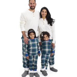 HonestBaby Family Matching Holiday Pajamas 100% Organic Cotton for Men, Women, Kids, Toddlers, Baby Boys, Girls, Unisex, Pets (Newborn, Gordon Plaid)
