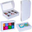100PCS 8x5x2 Inch Chocolate Strawberries Bakery Boxes with Window
