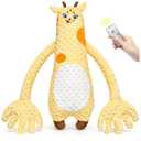 Plush Giraffe Toy for Kids, Soft Stuffed Animal Doll with Interactive Features, Fun Companion Toy for Home, Travel and Gift (Yellow)