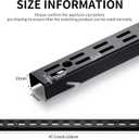MorningRo 6 Pcs Shelf Rails Bracket Track 47.5 Inches Upright Closet System Hardware Adjustable Wall Standard Shelf Standards for Pantries, Linen Closets, Laundry Rooms, Utility Rooms (Black)