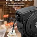 DEWENWILS Retractable Extension Cord Reel, 40 FT Heavy Duty Power Cord, 12AWG/3C SJTOW, 3 Grounded Outlets Lighted Triple Tap, 15 Amp Circuit Breaker, UL Listed
