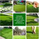 Artificial Grass Turf, 10ft x 12ft (120 ft) 20mm Pile Height Indoor Outdoor Synthetic Realistic Faux Fake Astroturf Rug Carpet Mat for Balcony Decor Playground Patio Dogs