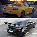 GT Universal Spoiler, Glossy Black 47Inch Adjustable Rear Trunk Wing, Lightweight ABS Car Spoiler GT Style