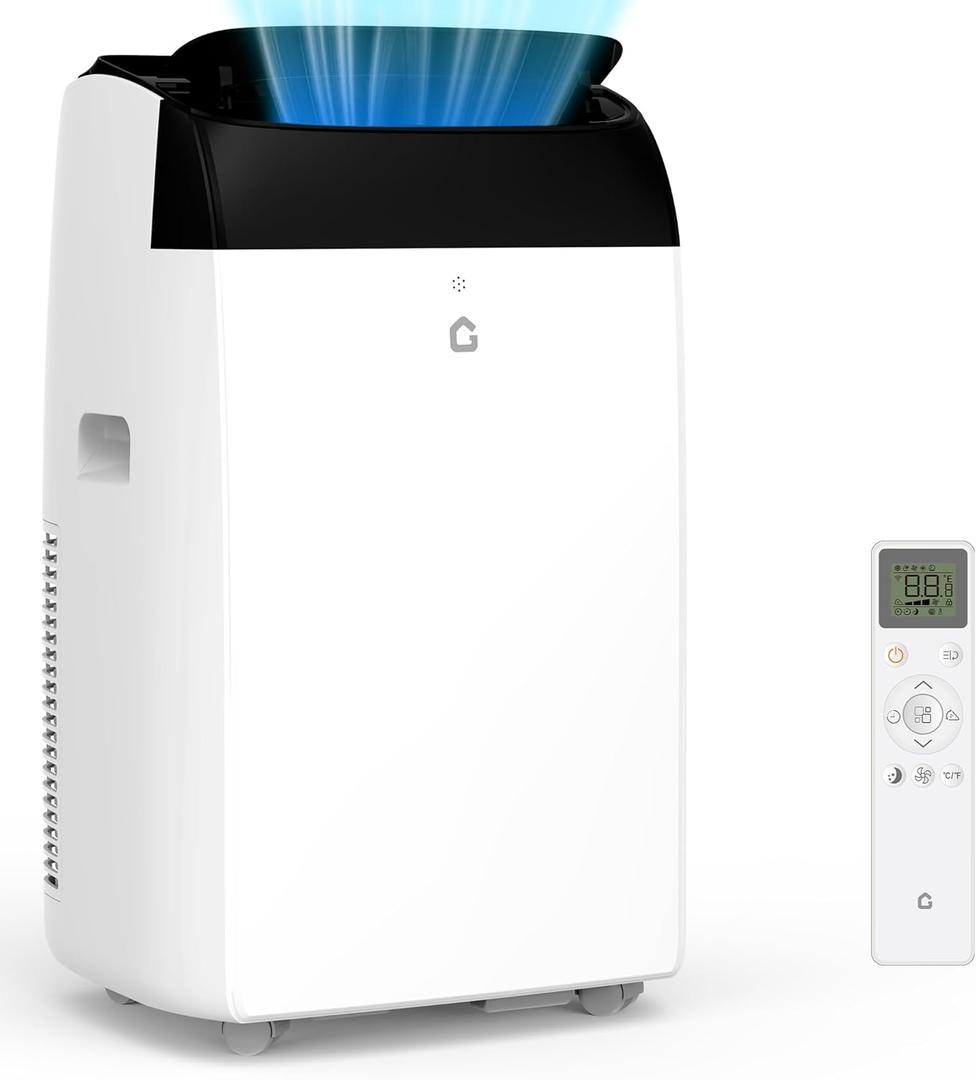 GarveeLife 14000 BTU Portable Air Conditioners - Large 3 in-1 Standing AC Unit Cooling Up to 750 Sq.Ft - Quiet Air Condicionado with Remote Control, Cool, Fan, Dehumidifier, 24H Timer - Room Bedroom Indoor Floor