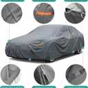 GUNHYI Premium Car Cover Custom Fit Chevy Corvette C4/C5/C7/C8 Coupe Convertible Targa, 16 Layers Heavy Duty Car Cover Waterproof All Weather with Zipper Door for Sun Rain Snow Dust Uv Protection