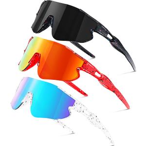 SEKKAF Kids Baseball Sunglasses for Boys Girls Youth Softball Cycling Sports Sunglasses UV400 Protection Age 5-12