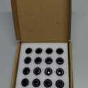 GAsupply 10x1.25 ATV Lug Nuts 14mm Hex, 10x1.25mm Closed End Acorn Tuner Black Lug Nut 1.2" 30mm Tall Conical Seat 60 Degree for Aftermarket Wheels, 16 Pcs