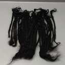 0.4cm Thickness Real Human Hair Dreadlock Extensions for Men/Women 10 Inch 20 Strands Full Handmade Permanent Locs Extensions Human Hair Can Be Dyed and Bleached (1B-0.4cm)