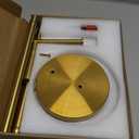 Exilon Toilet Paper Holder Stand for Bathroom Floor Freestanding Toilet Roll Dispenser Storages 4 Reserve Rolls, with Top Storage Shelf for Cell Phone (Brushed Gold)