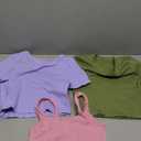 OQQ 3 Shirts Large Pink/Purple/Green Small