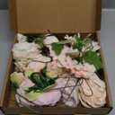 AGIRL Rose Artificial Flowers Combo Fake Flowers Pink Roses Silk Flowers with Stems for DIY Bridal Wedding Bouquets Centerpieces Arrangements Table Party Baby Shower Home Decor