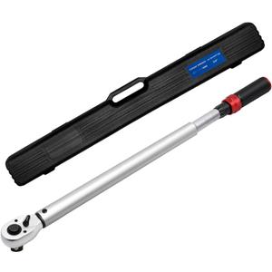 3/4-Inch Drive Torque Wrench, 70-370ft.lb Dual-Direction Adjustable High Accuracy Torque Wrench 3/4 Drive, 3% Click with Buckle for Car Trucks Oil Rigs Off-Road Equipment