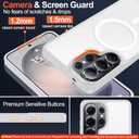 MOZOTER for Samsung Galaxy S26 Ultra Case with Magnetic,[Compatible with MagSafe][12Ft Military Dropproof][2*Screen Protector] Translucent Anti-Slip Back Slim Shockproof Case for S26 Ultra-Clear