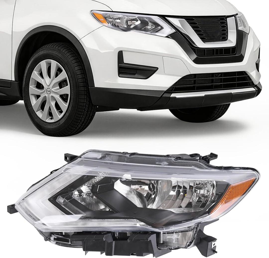 Headlights Compatible with Nissan Rogue 2017 2018 2019 Headlamp