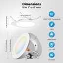 LVWIT Recessed Lighting 6 Inch, Recessed Lights Color Selectable 2700/3000/4000/5000/6000K 5CCT, 10W(120W Equivalent) Dimmable LED Can Lights with E26,LED Retrofit Recessed Light 6 Inch, 6 Pack