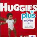Huggies Plus Diapers, Size 4, 174 Count