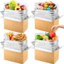 UNIFAMILY Insulated Shipping Box for Frozen with Aluminum Foil Liner, Cold Shipping Boxes for Food, Reusable Styrofoam Cooler Mailing Box for Hot Frozen Food Delivery (4pack Shipping Boxes)