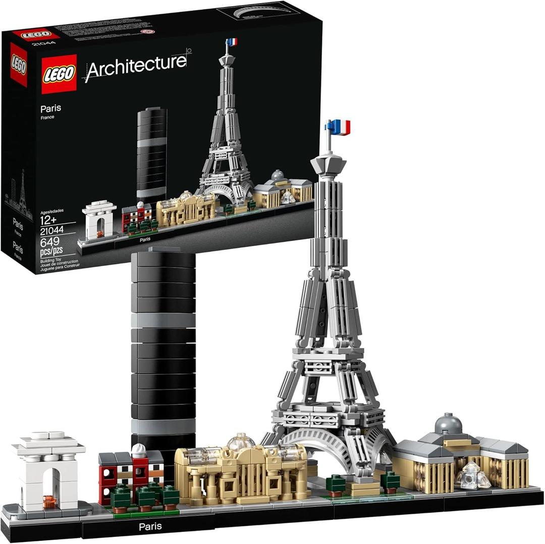 LEGO Architecture Paris Model Building Set - Detailed Display Building Blocks for Kids, Boys and Girls, Ages 12+ - Gift for Travelers - 21044