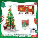 Advent Calendar 2025 Christmas Tree Building Blocks Set with LED Light, 24 Days Christmas Countdown Calendar Christmas Tree Building Blocks Xmas Gifts Toy Decorations for Adults Men Women Kids Teen Girls Boys