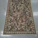 jinchan Eden Floral Washable Area Rug 3x5 Entryway Rug Vintage Lightweight Soft Non-Slip Indoor Low Pile Distressed Green Carpet for Living Room Kitchen Bedroom Entrance Laundry Nursery