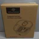 KNQZE Collapsible Foot Spa Bath with Heat, Remote Control, Temperature Control, Bubbles, Pumice Stone, Red Light, Timer, 16 Massage Roller Pedicure Foot Spa Foot Soaker for Soothe & Relax Tired Feet (Black)