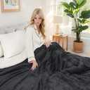 Electric Heated Blanket 72"x84" Full Size - Dual-Sided with Microplush & Sherpa Fabric, 4 Heat Settings & 10 Hours Auto Off, Machine Washable - Iron Gray