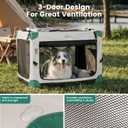 Gardner Pet Soft Collapsible Dog Crate - 36 Inch Portable Travel Dog Crate for Medium/Large Dogs Indoor & Outdoor, 3-Door Pet Crate with Durable Mesh Windows & Storage Bag, Grey