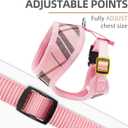 PUPTECK Soft Mesh Dog Harness and Leash Set Pet Puppy Cat Comfort Padded Vest No Pull Harnesses, Light Pink, S
