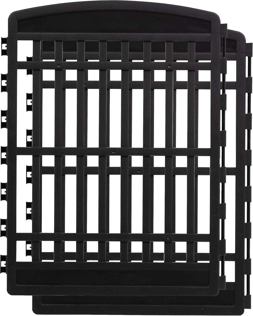 IRIS USA 34" 2-Panel Add-On Panels, Pet Dog Puppy Playpen, Foldable, Customizable, Black