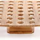 Ice Cream Cone Holder Stand with 100pcs Wooden Cones, 35 Holes Ice Cream Stand, Charcuterie Cones for French Fry Holder, Waffle Cones, Food Display, Catering Supplies, 12"x16"