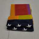 USA Rainbow Flag 3x5 FT, American Gay Pride Flag with Heavy Duty Embroidered Stars and Brass Grommets, Vibrant Color (Not Print), UV Fade Resistant, US LGBTQ Flags for Peace/Equality/Pride