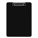 Plastic Clipboard, Letter Size, Black, Clipboard Plastic, Low-Profile Metal Clip