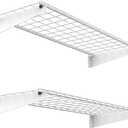 Wallmaster 2-Pack 15x45 Heavy Duty Garage Wall Shelving 45-inch-by-15-inch Wall Mount Garage Storage Rack Floating Shelves Max Load 400lb White, 15D x 45W x 5.5H in